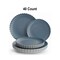 40 Count Scalloped Slate Blue Paper Plates Elegant Disposable Combo Set for Parties 10.5 In. + 8.5 In.